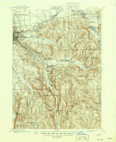 United States Geological Survey Dryden, NY (1900, 62500-Scale) digital map