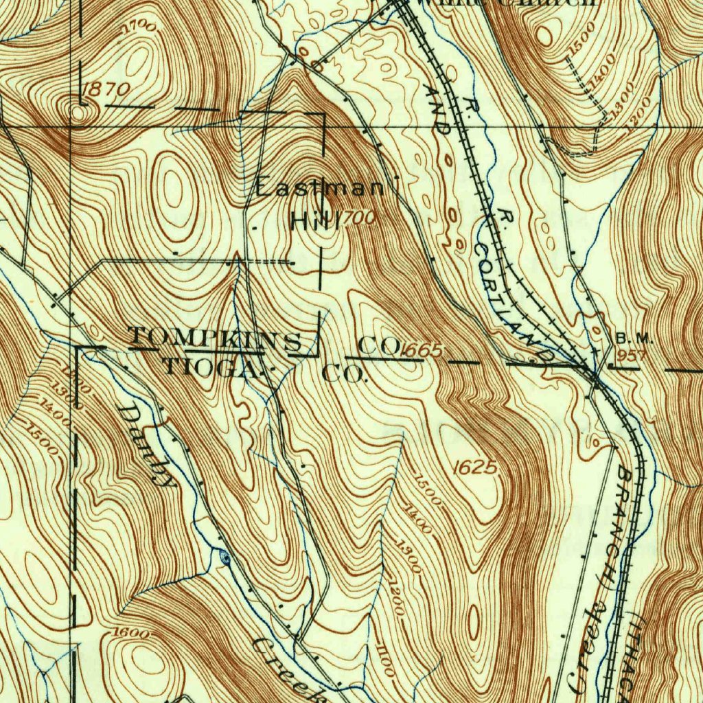 Dryden, NY (1900, 62500Scale) Map by United States Geological Survey