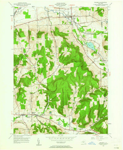 United States Geological Survey Dryden, NY (1949, 24000-Scale) digital map