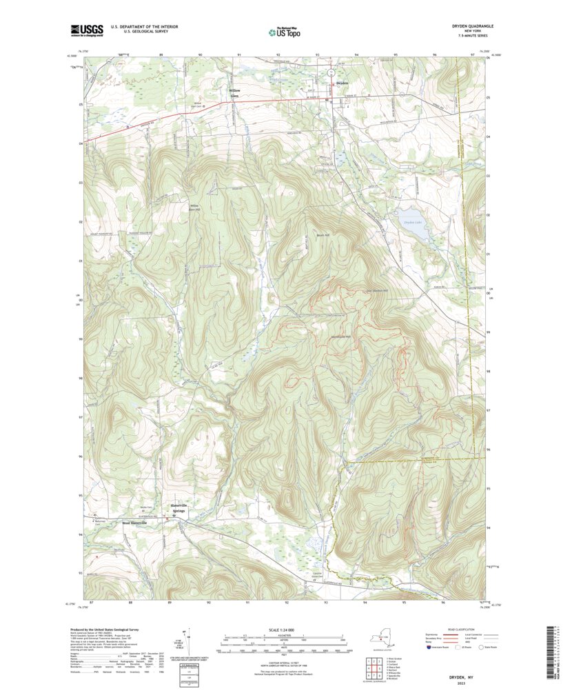 Dryden, NY (2023, 24000Scale) Map by United States Geological Survey