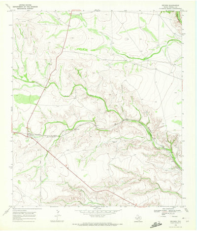 United States Geological Survey Dryden, TX (1968, 24000-Scale) digital map