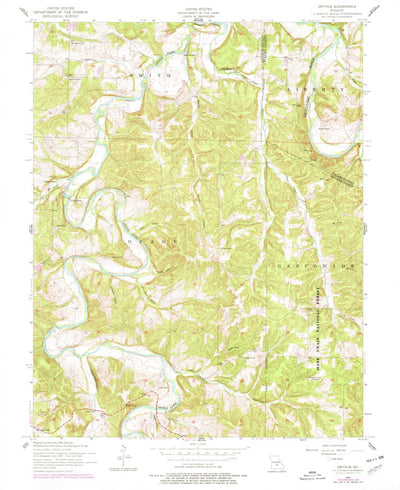 United States Geological Survey Drynob, MO (1954, 24000-Scale) digital map