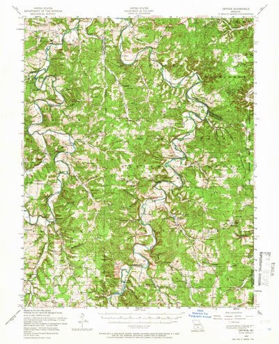 United States Geological Survey Drynob, MO (1954, 62500-Scale) digital map