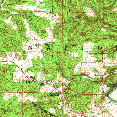 United States Geological Survey Drynob, MO (1954, 62500-Scale) digital map