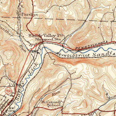 United States Geological Survey Du Bois, PA (1924, 62500-Scale) digital map