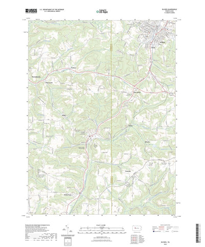 United States Geological Survey Du Bois, PA (2023, 24000-Scale) digital map