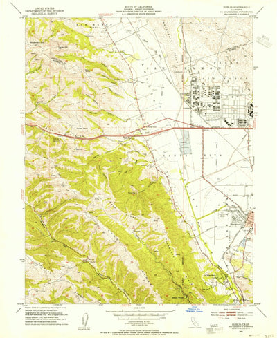 United States Geological Survey Dublin, CA (1953, 24000-Scale) digital map