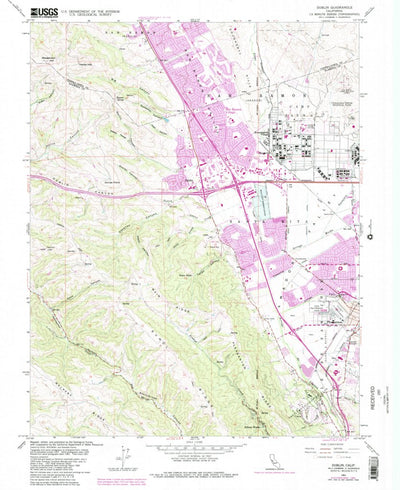 United States Geological Survey Dublin, CA (1961, 24000-Scale) digital map
