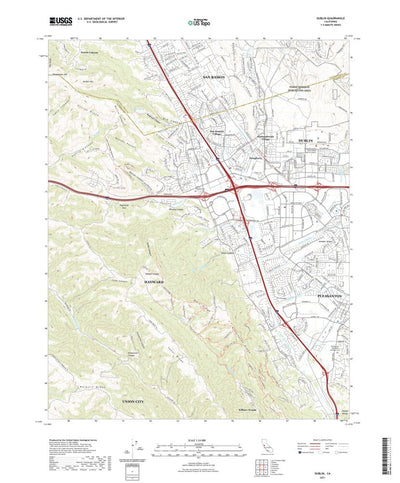 United States Geological Survey Dublin, CA (2021, 24000-Scale) digital map
