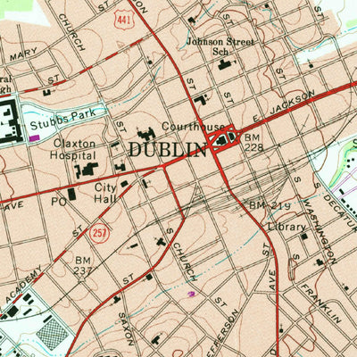 United States Geological Survey Dublin, GA (1974, 24000-Scale) digital map