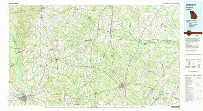 United States Geological Survey Dublin, GA (1981, 100000-Scale) digital map