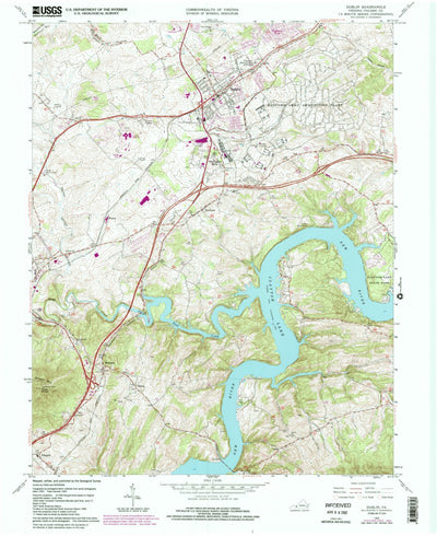 United States Geological Survey Dublin, VA (1965, 24000-Scale) digital map