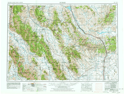 United States Geological Survey Dubois, ID-MT (1955, 250000-Scale) digital map