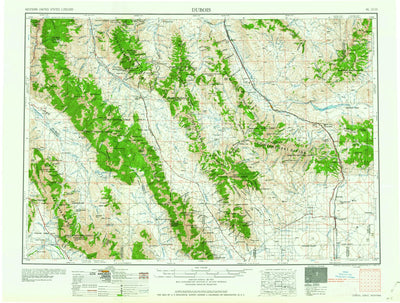 United States Geological Survey Dubois, ID-MT (1958, 250000-Scale) digital map