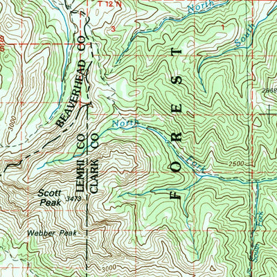 United States Geological Survey Dubois, ID-MT (1983, 100000-Scale) digital map