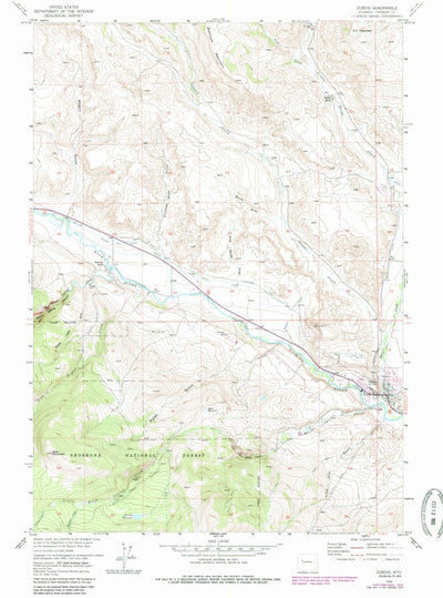 United States Geological Survey Dubois, WY (1956, 24000-Scale) digital map