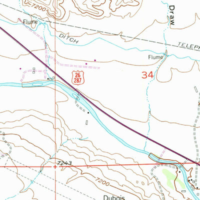 United States Geological Survey Dubois, WY (1956, 24000-Scale) digital map