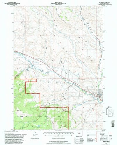United States Geological Survey Dubois, WY (1991, 24000-Scale) digital map