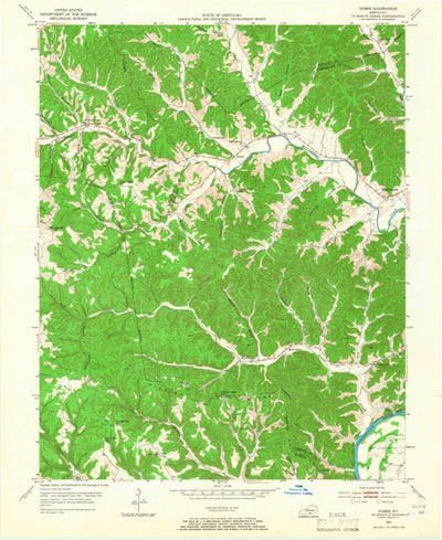 United States Geological Survey Dubre, KY (1953, 24000-Scale) digital map