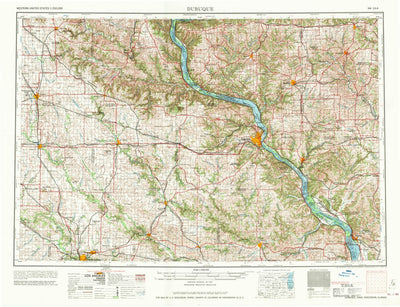 United States Geological Survey Dubuque, IA-WI-IL (1962, 250000-Scale) digital map