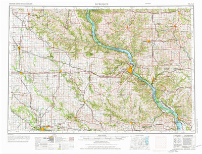United States Geological Survey Dubuque, IA-WI-IL (1976, 250000-Scale) digital map