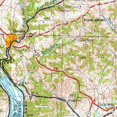 United States Geological Survey Dubuque, IA-WI-IL (1976, 250000-Scale) digital map