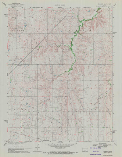 United States Geological Survey Dubuque, KS (1969, 24000-Scale) digital map