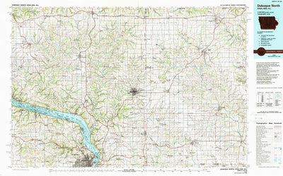 United States Geological Survey Dubuque North, IA-WI-IL (1984, 100000-Scale) digital map