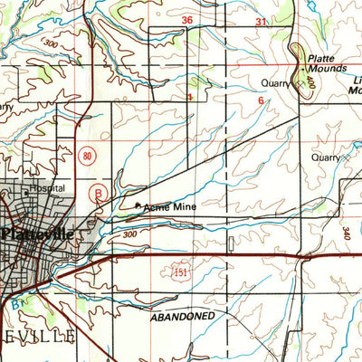 United States Geological Survey Dubuque North, IA-WI-IL (1984, 100000-Scale) digital map