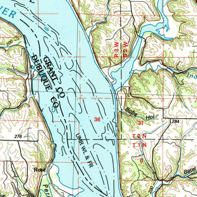 United States Geological Survey Dubuque North, IA-WI-IL (1984, 100000-Scale) digital map
