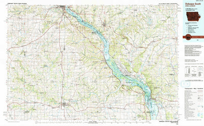 United States Geological Survey Dubuque South, IA-IL (1984, 100000-Scale) digital map