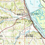 United States Geological Survey Dubuque South, IA-IL (1984, 100000-Scale) digital map