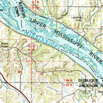 United States Geological Survey Dubuque South, IA-IL (1984, 100000-Scale) digital map