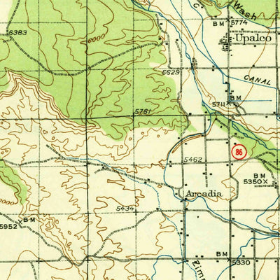 United States Geological Survey Duchesne, UT (1939, 125000-Scale) digital map