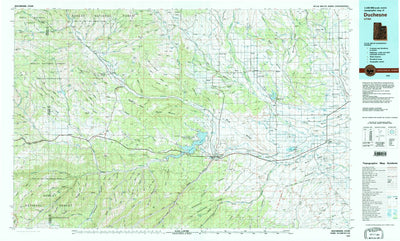 United States Geological Survey Duchesne, UT (1982, 100000-Scale) digital map