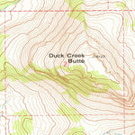 United States Geological Survey Duck Creek Butte, OR (1977, 24000-Scale) digital map