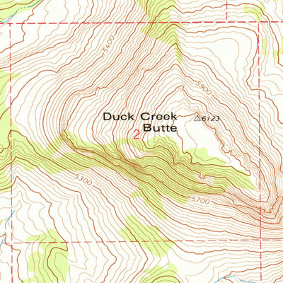 United States Geological Survey Duck Creek Butte, OR (1977, 24000-Scale) digital map