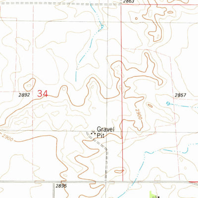 United States Geological Survey Duck Creek, MT-ND (1982, 24000-Scale) digital map