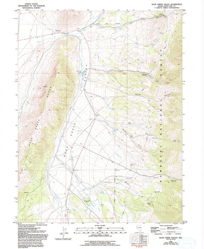 United States Geological Survey Duck Creek Valley, NV (1981, 24000-Scale) digital map