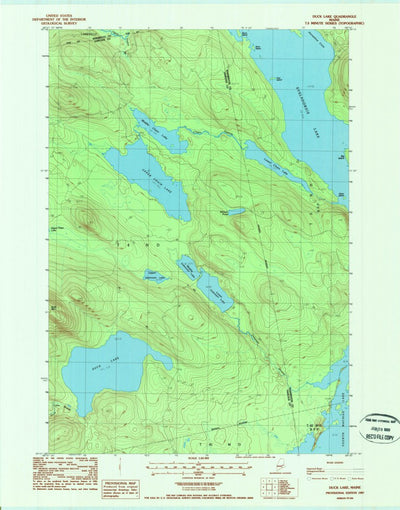 United States Geological Survey Duck Lake, ME (1987, 24000-Scale) digital map