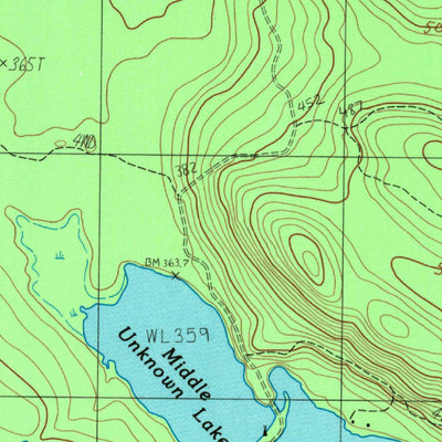 United States Geological Survey Duck Lake, ME (1987, 24000-Scale) digital map