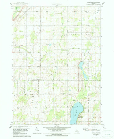 United States Geological Survey Duck Lake, MI (1980, 24000-Scale) digital map