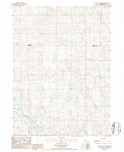 United States Geological Survey Duck Lake SW, NE (1986, 24000-Scale) digital map
