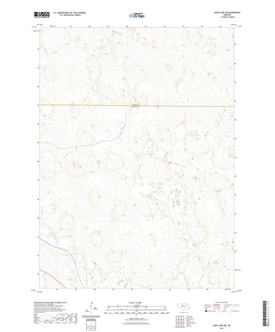 United States Geological Survey Duck Lake SW, NE (2021, 24000-Scale) digital map
