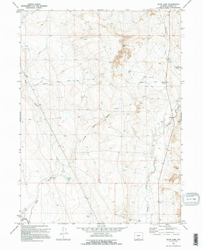 United States Geological Survey Duck Lake, WY (1970, 24000-Scale) digital map