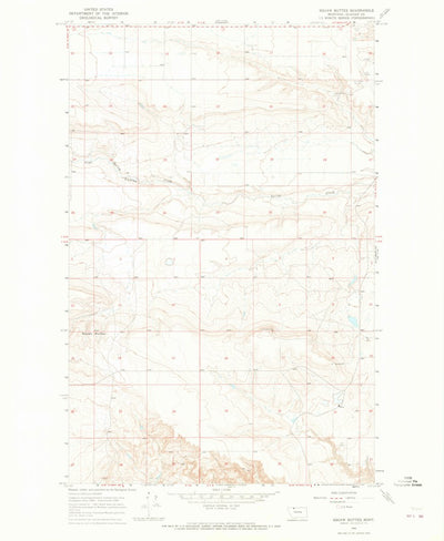 United States Geological Survey Duckhead Buttes, MT (1966, 24000-Scale) digital map