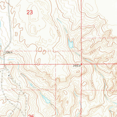 United States Geological Survey Duckhead Buttes, MT (1966, 24000-Scale) digital map