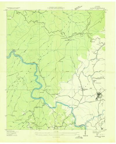 United States Geological Survey Ducktown, TN (1936, 24000-Scale) digital map