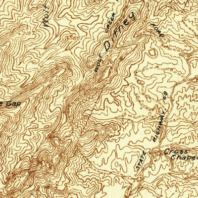 United States Geological Survey Ducktown, TN-NC (1936, 48000-Scale) digital map