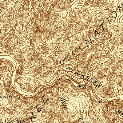 United States Geological Survey Ducktown, TN-NC (1936, 48000-Scale) digital map
